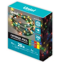 Гирлянда светодиодная "Роса", 20м. 200 светодиодов. Разноцветный свет (UL-00012080)
