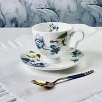 Чайный набор 12пр. 240 мл FLOWERS в под.уп.(х6)Костяной фарфор арт.205-993