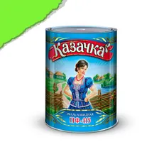 Эмаль ПФ-115 ярко-зеленая  0,9 кг. "КАЗАЧКА"