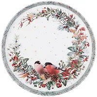 Поднос сервировочный agness коллекция "Снегири" 33*2,1 см 898-228