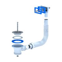 Перелив АНИ для мойки 1 1/2" c прямоуг. верт. корпусом  N105S