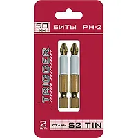ТРИГГЕР 84972 Биты ПРОФИ PH-2 50мм,TIN (блистер уп.2шт) (20/800)