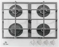 Газовая панель "Deluxe - GG4_ 750229F-062" (4х-комф, белое стекло)