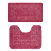Комплект ковриков для в/к BANYOLIN CLASSIC из 2 шт 50х80/50х40см 11мм (темно-розовый) 1/25