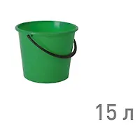 Ведро "РОМАШКА" 15 л ЗЕЛЕНЫЙ