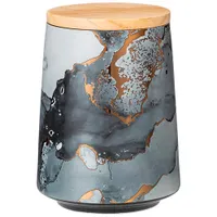 Банка с дерев.крышкой lefard "Moon art" 650мл 10,5*14см черная 42-389