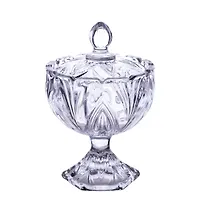 Ваза сервировочная с крышкой 9.5х15х6.5 см 7943
