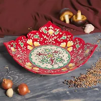 Фруктовница квадратная красная 29см арт.2870529 г.Екатеринбург