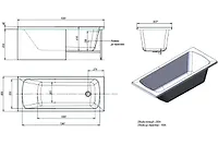Ванна акриловая Alex Baitler ONEGA 150*60