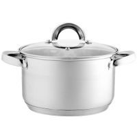 BE-114/2 Кастрюля из нерж стали со стеклянной крышкой (d=24; 6,6 л) (6)