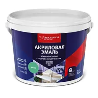 Эмаль ЯРОСЛАВСКИЕ КРАСКИ универсальная акриловая зеленая матовая 2,5 кг. Ярославль