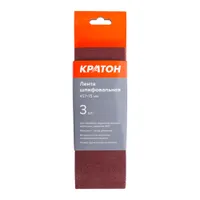 Лента шлифовальная Кратон 457 х 75 мм P80 набор 3шт