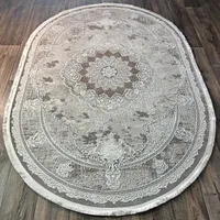 Ковер DECO (Турция) 3х4 овал 27257A GREY-GREY