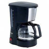 Кофеварка DELTA LUX DL-8161 черная, 600 Вт., 600мл, (6 чашек), антипролив