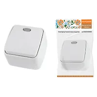 Выключатель 1-кл. открытой установки с подсветкой IP20 10А, белый "Дача" Народная (SQ1824-0005)