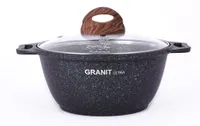 Кастрюля 2л со стекл. крышкой, АП линия "Granit ultra" (blue) "Kukmara"  кгг22а