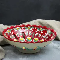 Фруктовница 25 см красная арт.1924261 г.Екатеринбург
