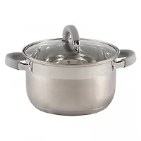 Кастрюля Felicita, объем 2,9 л, из нерж стали с крышкой из жаропрочного стекла, размер 18*11,5 см ар
