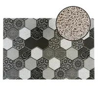 Коврик придверный ПВХ HOME MAT 40*60 см Лапша Соты сер. 1/10