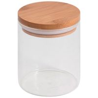 Стеклянная банка для сыпучих продуктов с крышкой BAMBU, объем: 0,45 л арт.004451