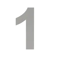 Цифра дверная Luxe "1" (75 мм) сатин хром нерж. сталь самоклеющаяся арт.20155 Нора-М