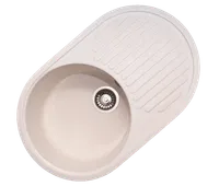 Мойка GranAlliance G-30   (725 х450мм) белая с сифоном