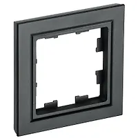 BRITE Рамка 1-местная РУ-1-БрЧ черный Iek