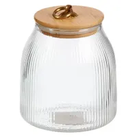 Банка для сыпучих продуктов, стекло, 1 л, с крышкой, Daniks, Даллас, Y4-11010 (506401)