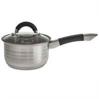 WEBBER BE-441/2 Ковш 2,1л со стекл.крышкой, 16*9,5 см, нерж.сталь, капсул. индукци. дно (6)