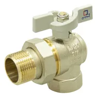 Кран шар. для воды 1/2" с накид. гайкой угловой бабочка, СТМ СТАНДАРТ CWALM012