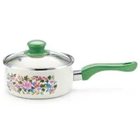 Ковш эмалированный с крышкой 1,60л (Букет, Эксклюзив, 334533,1,65,16), 2944