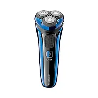 Электробритва Polaris PMR 0304R wet&dry PRO 5 blades, графитовый/синий