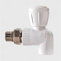 Кран шаровый Рвк ПП для радиатора угловой D25 3/4 НР
