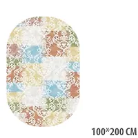 Ковер "ANGEL" 100*200 овал. - Q031B CREAM/CREAM