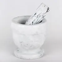 Ступка с пестиком из натуральн. камня 10х11см KR296