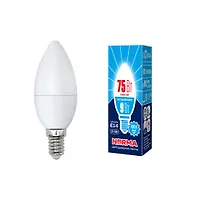 Лампа светодиодная LED-C37-9W/NW/E14/FR/NR белый свет (4000K) Серия Norma