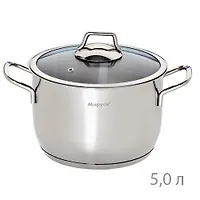 Кастрюля 5л, 22х12 см, стекл. кр.  (50к) "МАРУСЯ"