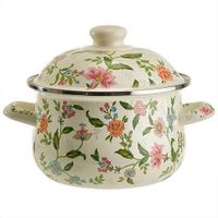 MetaLLoni EM-1505 Кастрюля эмалированная с эмалированной крышкой 2,0 л,d=18см,"Прованс"(6)