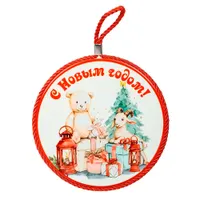 Подставка под горячее, керамика, круглая, 16 см, Daniks, Символ Года2, Y4-14063 (523618)