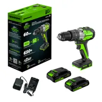 24V Дрель-шуруповерт ударная акк.GD24DD60, б/щет, 30/60Нм,2х2Ач,ЗУ,кор (3704107CUC)