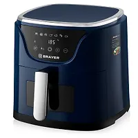 Аэрогриль BRAYER 2036BR, 1500Вт, 5л, t.200С, съемная решетка, таймер, LCD-дисплей, 7 программ