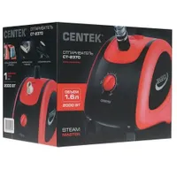 Отпариватель Centek CT-2370 (черн/красн) 2000Вт, 1.6л, 30г/мин, керамика, вешалка, регулятор мощн.