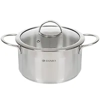 Кастрюля нержавеющая сталь, 3.4 л, с крышкой, Daniks, Бонн, GS-01319-20CA (364386)