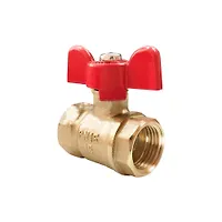 Кран шаровой латунный OPTIMA для ВОДЫ VALFEX 11Б27фт1М ВР/ВР ручка-бабочка,  3/4" (96/24)