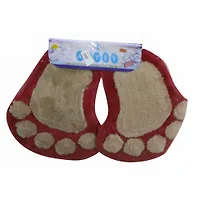Коврик "Лапки" 50х80см красный