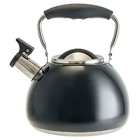ALPENKOK AK-552 Чайник из нерж.стали 3л,со свистком,индукционное дно, черный(12)