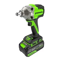 Гайковерт ударный аккумуляторный Greenworks IW5500, б/щет, 1/2' 500Нм, 3 реж. 1х5Ач,ЗУ (3805007CUG)