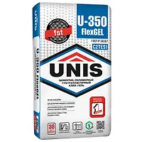 Клей плиточный UNIS U-350 FlexGEL, цем.-полимерный ультрапластичный клей-гель (25кг) (1поддон-48шт)
