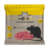 Гранулы от мышей и крыс 100г NADZOR  NASA368