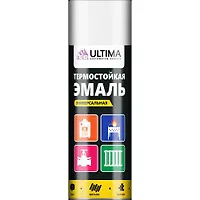 Краска аэрозольная термостойкая белый 520 мл "Ultima" ULT Т9003